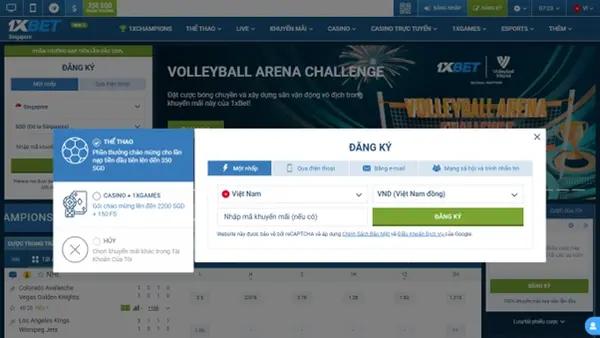 Đăng ký 1xbet trực tuyến sẽ chỉ mất vài phút